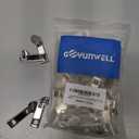 Goyunwell #5 Zipper Pulls Metal Silver Bulk 50pcs Nylon Zipper Slider Head Charms for Purse Handbag Making Craft Sewing