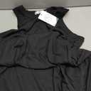 LIYOHON Women's Summer Casual Beach Dress Sleeveless Ruched Tie Tank Bodycon Wrap Mini Dresses (Large, Black)