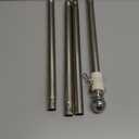 PHITRIC Flag Pole, Tangle Free Spinning Stainless Steel Rustproof Flagpole for 3x5 Sports Fan Outdoor Flags for Outside House (Silver, 5FT, Without Bracket)