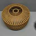 Hanging Light Lamp Shades Boho Rattan Lamp Shades, Woven LampShades for Floor Lamps Rattan Pendant Lights Boho Lamp Ceiling Light, Table Lamps, Plug in Pendant Light (12.6 Inch-Drum Shade)