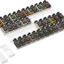 Famhap Spice Drawer Organizer, 48PCS Interlocking Expandable Seasoning Rack Tray Insert for Kitchen Drawers, Spice Rack Drawer for Spice Jars (Transparent)