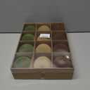 12 Pcs Velvet Christmas Balls Flocked Christmas Tree Hanging Ornaments Shatterproof Plastic Hanging Balls Decorations for Xmas Tree Party Home Holiday Decor (Brown, Green, Beige, 3.15 inch)