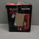 MUELLER HOME 12-Cup Red Coffee Maker - Perfect for Home or Office, Borosilicate Carafe, Auto-Off, Reusable Filter, Anti-Drip, Keep-Warm Function, Clear Water Level Window, Red Kitchen Accessories