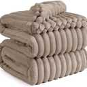 Bedsure GentleSoft Brown Throw Blanket for Couch - Cozy Soft Fleece Blankets for Women, Cute Small Throws for Girls, Mocha Meringue, 50x60 Inches