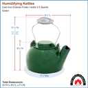 Green Enameled Humidifying Kettle, 2.5 Quarts
