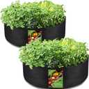 2 PCS Plant Grow Bag, 100 Gallon Large Heavy Duty Fabric Grow Pot for Durable Breathe Cloth Planting Container for Potato Carrot Onion, Gardening Outdoor (Black)