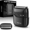 VIKICON Electric Foil Shavers for Men, Compact Travel Face Shaver, Mini Razor for Shaving Face, Portable On-The-Go Shaver w/Dual Floating Blades, Close Shave Stubble Trimmer USB-C, Gifts for Dad Him