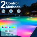 Smart Swimming Pool Light Bulb with Remote - RGBW LED for Inground & Above Ground Pools - 75W E26 Base, 12 Color Effects with Adjustable Speed/Brightness Control