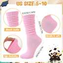 JATEBI 2026 Graduation Junk Sock Charm Bullk with 78pcs Gold Brooches Pins, 8pcs Senior Grad Patches for DIY Decor(Pink Socks)