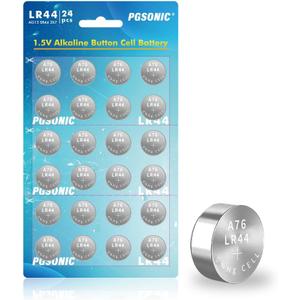 PGSONIC LR44 Battery (24pcs) (10 Count (Pack of 2))