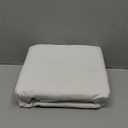 Awellife Farmhouse Shower Curtain Ruffle Linen Textured Boho Shower Curtain for Bathroom, White 72" W x 72" L