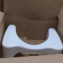 Squatty Potty Simple Curve Bathroom Toilet Stool 7" White
