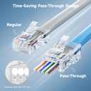 Cable Matters 50-Pack Cat 6 Pass Through RJ45 Connectors, 50 Gold Plated (Cat 6 Ends / Cat6 Connector /RJ45 Modular Plugs/Ethernet Plugs/Network Connector) for Solid or Stranded UTP Ethernet Cable