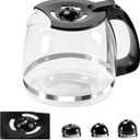 12-Cup Glass Coffee Carafe Replacement Pot Compatible with Hamilton Beach FlexBrew 12 Cup Coffee Maker 49902, 49904, 49915, 49905, 49317, 49467, 49611