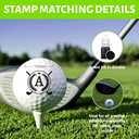 Golf Ball Stamp Personalized Custom Name Initial Letter Golf Balls Stamps Quick-Dry and Waterproof Golfing Marking Tool Ideal Gift for Golf Lovers Dad Husband