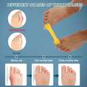 Toe Spacer Bunion Corrector Socks, Toe separators for women, All-Day Comfort and Breathable, Day and Night Support, Relieve Bunion Pain, Non-Slip Big Toe Straightener 2 Pcs(Gray Mx2)