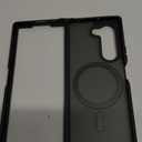 Magnetic Case for Samsung Galaxy Z fold 6 Case, Slim Translucent Matte Phone Cover with Shockproof TPU Frame & Scratch-Resistant PC Back, Strong Magnetic Ring, Black