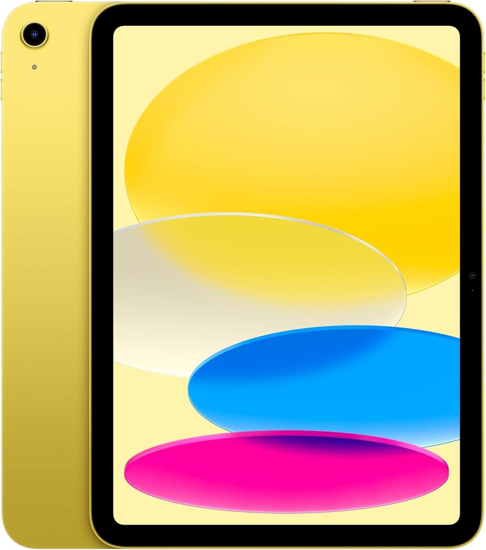 Apple iPad 11-inch: A16 chip, 11-inch Model, Liquid Retina Display, 128GB, Wi-Fi 6, 12MP Front/12MP Back Camera, Touch ID, All-Day Battery Life  Yellow