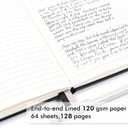 5 x 5 Pack Journal Notebook Bulk for School, Feela Hardcover Business Notebooks Classic Ruled Lined Journals with Pen Holder for Work Note Taking, with 5 Black Pens, 120 GSM, 5.1x8.3, A5, Black
