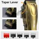 Hair Clippers for Men, Cordless & Corded Barber Clipper with 5Hrs Runtime, 7000RPM Rotary Motor & LED Display, Waterproof Professional Hair Cutting Kit for Men and Home Use (Gold)