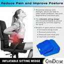 CanDo Sitting Wedge Active Seat Wobble Cushion for Posture, Back Pain, Restlessness, Stress Relief and Anxiety, Child Size, 10" x 10"