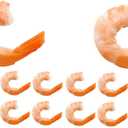 Toyvian 18 Pcs Artificial Shrimps: PVC Fake Shrimp Toy Model, Realistic Fake Food, Simulated Cooked Prawn, Lifelike Seafood Model for Home Kitchen Desktop Display Photography Props