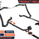 Saddlebag Guard Crash Bar Bracket Compatible with Harley Davidson Touring Street Glide Road Glide Road King Electra Glide Ultra Limited CVO Black 2009-2025