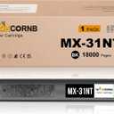 MX-31NT Black Toner Cartridge Compatible for Sharp MX-31NT for Sharp MX-2600N 2601N 3100N 3101N Printer (1 Black,18000 Pages)
