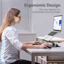 Adjustable Laptop Stand for Desk, Metal Foldable Laptop Riser Holder, Portable Desktop Book Stands, Ventilated Cooling Computer Notebook Stand Compatible with 10-15.6 Laptops