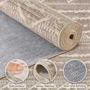 Nakagishi 7x10 Area Rugs Living Room: Washable Boho Large Neutral Soft Farmhouse Rug Stain Resistant Modern Geometric Non-Slip Indoor Floor Carpet for Bedroom Nursery Kids Playroom Office Dining Room