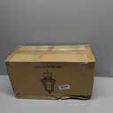 YSN 16" Solar Wall Lights Outdoor, Dusk to Dawn Exterior Lighting Fixtures, Black Solar Porch Lights Outdoor Sconce Lights, Waterproof Outside Light for House Porch Garage Yard, 1 Pack