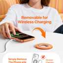 andobil [2026 3rd Gen] Magnetic Phone Grip for MagSafe [Sability Max] Stronger Two-Sided Magnet Cell Phone Ring Holder Compatible with MagSafe Accessories, iPhone 17 Pro Max Air 16 15 14 13 12, Orange