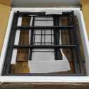 End Table, Industrial Side Table with 2-Tire Storage Shelf, 180LBS Mini Fridge Stand with Adjustable Feet, 18"x18" Wood Night Stand Small Bedside Table with Sturdy Metal Frame for Living Room Bedroom (Rustic Brown 1pc 18inch)