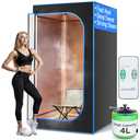 SereneLife SLISAU35BK Full Size Portable Steam Sauna –Personal Home Spa, 71"x35", Black