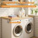 Laundry Washer Dryer Countertop: 54" x 27.5" Wood Washer Dryer Topper with 180lbs Capacity, Waterproof MDF for LG Samsung Front Load Washer and Dryer, Non-Slip Laundry Room Organization Table