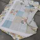 Travan Cotton Quilt Set with Real Patchwork Cute Garden Patchwork Bedding Set, Leisure Holiday, Queen Size