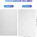 3 x AIEX 12 Sheets Self Adhesive Felt Sheets, 7.9x11.8inch Sticky Back for Crafts Drawer Liner Jewelry Box DIY (White)