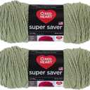 Bulk Buy: Red Heart Super Saver (2-Pack) (Frosty Green, 7 oz Each Skein)