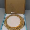 MAONAME 13" Gold Charger Plates Set of 6, Plastic Charger for Dinner Plates, Electroplated Plate Chargers, Hammer Round Chargers for Table Setting, Wedding Decor