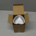 30 Pcs Heart Shaped Cake Pans with Lids, Mini Pink Aluminum Foil Baking Tins 3.4 Oz, Disposable Cupcake Containers for Valentine's Day, Mother's Day, Wedding, Party (100ml/3.4OZ)