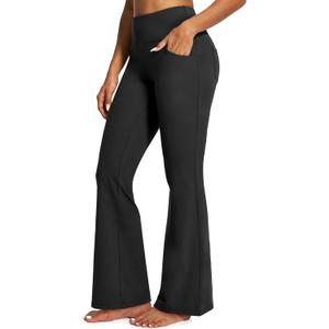 IUGA Yoga Pants Women Wide Leg High Waist Bootcut Workout Flare Leggings Tummy Control Work Dress Pants Women 4 Pockets, 3XL