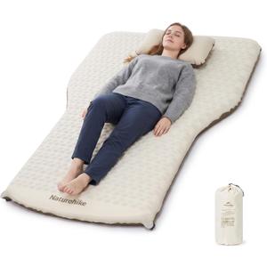 Naturehike 2.56 Thickened TPU Car Mattress for SUV Camping, Self Inflating Sleeping Pad Memory Foam Car Air Mattress Queen for Outdoors, Travel, Home