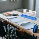 12pcs Desktop Prop and Park Tray, Desk Name Plates Holder Pencil Holder Organizer with Adhesive Grip and Separate Desktop Prop for School Classroom Office Station Supplies