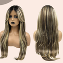 26 Inches Curly Mix Blonde Pre-Cut Frontlace Wig