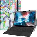 Bige for Dell Latitude 7200/7210 Case, PU Leather Folio 2-Folding Stand Cover, Tablet Case, Not for Laptop, Love Tree