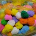 400 Pcs Multicolor Pom Poms for Crafts 1.5 Inch Fuzzy Craft Pompoms Balls for Family Classroom DIY Creative Christmas Decorations