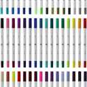 Leisure Arts Dual Tip Marker Set Brush Chisel 48 piece
