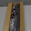 ENJOYBASICS Curved Shower Curtain Rod with Shower Rings, Adjustable Round Bathroom Rod for Extra Space, Rustproof, Need to Drill, Bronze, 35-77 Inches