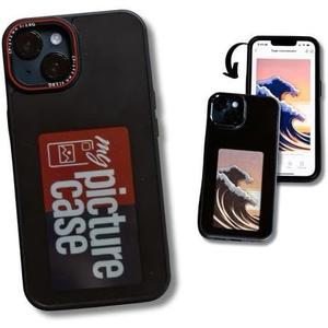 for Apple iPhone  Custom Photo Display Phone Case with Built-in Screen | Personalized Picture Phone Cover | Protective Slim Fit Case (iPhone 14 Pro) Black