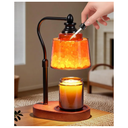 3-in-1 Candle Warmer Lamp with Timer Dimmable, Himalayan Salt Lamp & Passive Diffuser, Gifts for Women, House Warming Gifts New Home Decor, Wax Melt Warmer for Jar Candles (Black)